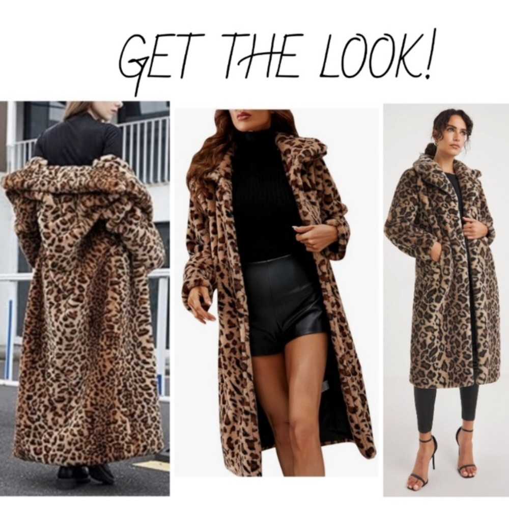 SANDOVA • Mob Boss • Gorgeous Leopard Print Long Faux Fur Coat - Picture 11 of 12